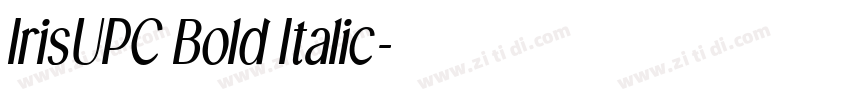 IrisUPC Bold Italic字体转换